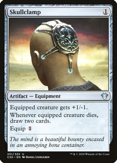 Skullclamp Commander 2020 Magic card