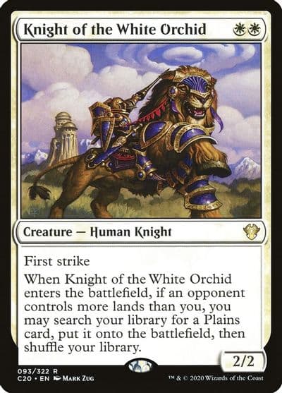 Knight of the White Orchid Commander 2020 Magic card
