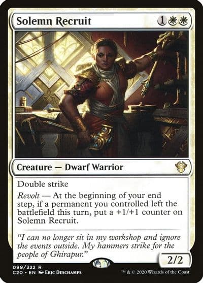Solemn Recruit Commander 2020 Magic card