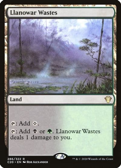 Llanowar Wastes Commander 2020 Magic card