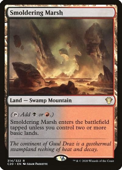 Smoldering Marsh Commander 2020 Magic card
