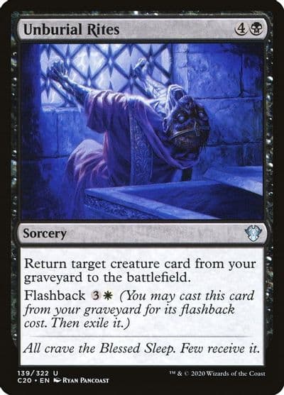Unburial Rites Commander 2020 Magic card