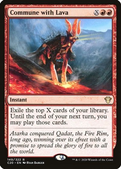 Commune with Lava Commander 2020 Magic card