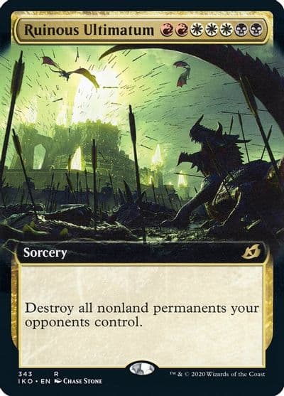 Ruinous Ultimatum Extended Art Ikoria: Lair of Behemoths Magic card