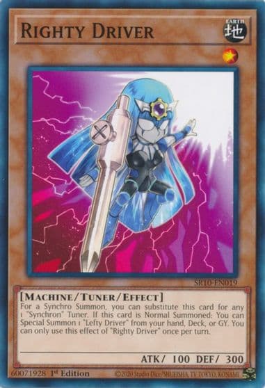 Righty Driver Structure Deck: Mechanized Madness Yu-Gi-Oh! card