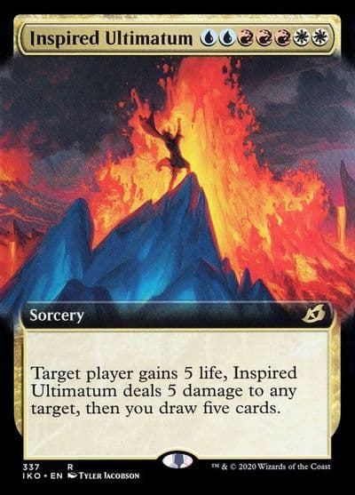 Inspired Ultimatum Extended Art Ikoria: Lair of Behemoths Magic card