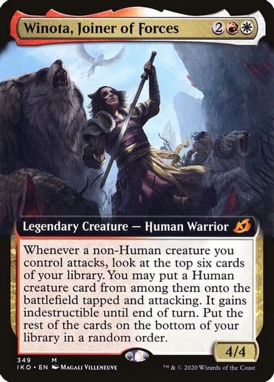 Winota Joiner of Forces Extended Art Ikoria: Lair of Behemoths Magic card