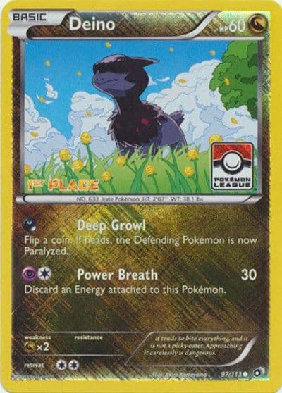 Deino (Pokemon League) [1st Place] League & Championship Cards Pokemon card