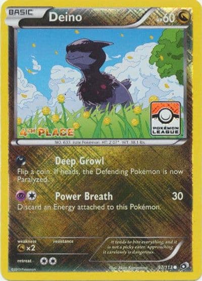 Deino (Pokemon League) [4th Place] League & Championship Cards Pokemon card