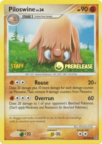 Piloswine (Prerelease) [Staff] Nintendo Promos Pokemon card