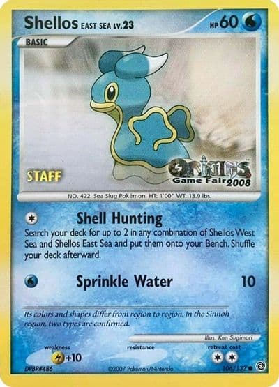 Shellos East Sea (Origins Game Fair 2008) [Staff] Nintendo Promos Pokemon card
