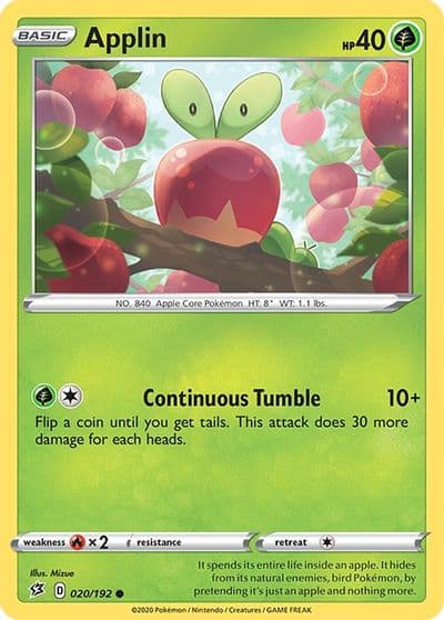Applin (20) SWSH02: Rebel Clash Pokemon card