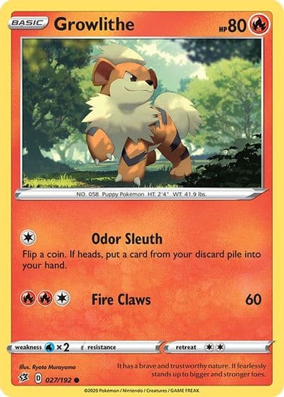 Growlithe SWSH02: Rebel Clash Pokemon card