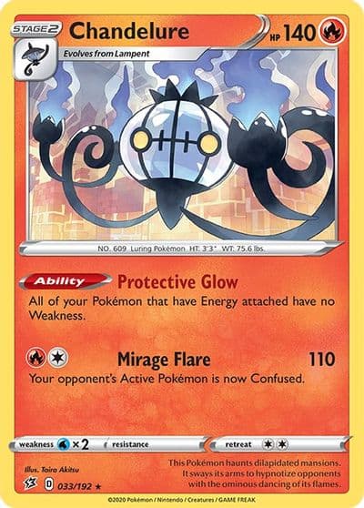 Chandelure SWSH02: Rebel Clash Pokemon card