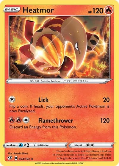 Heatmor SWSH02: Rebel Clash Pokemon card