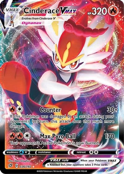 Cinderace VMAX SWSH02: Rebel Clash Pokemon card