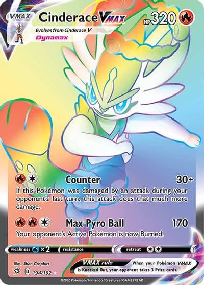 Cinderace VMAX (Secret) SWSH02: Rebel Clash Pokemon card