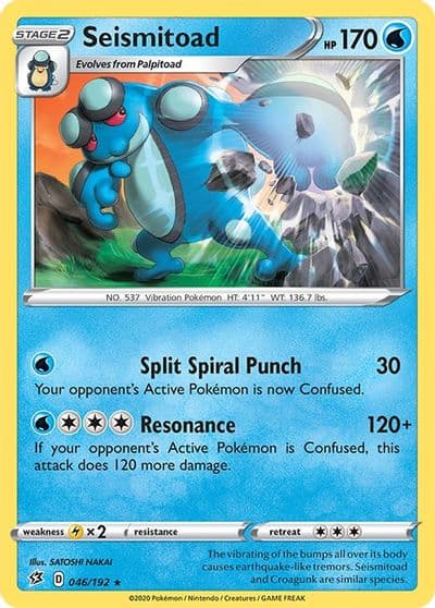 Seismitoad SWSH02: Rebel Clash Pokemon card
