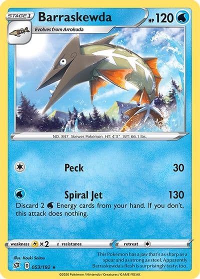 Barraskewda SWSH02: Rebel Clash Pokemon card