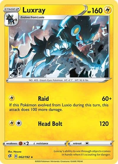 Luxray SWSH02: Rebel Clash Pokemon card