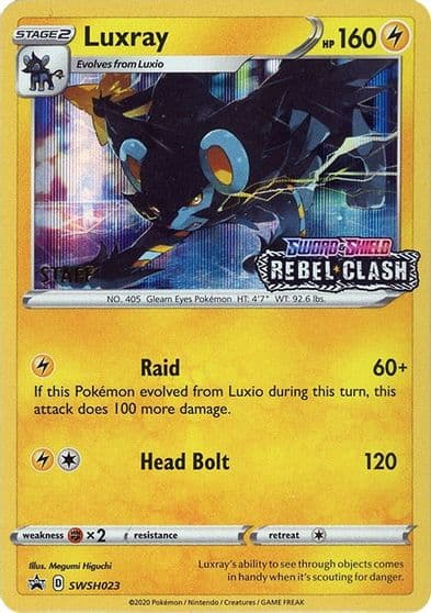 Luxray - SWSH023 (Prerelease) [Staff] SWSH: Sword & Shield Promo Cards Pokemon card