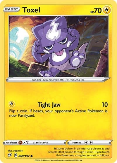 Toxel SWSH02: Rebel Clash Pokemon card