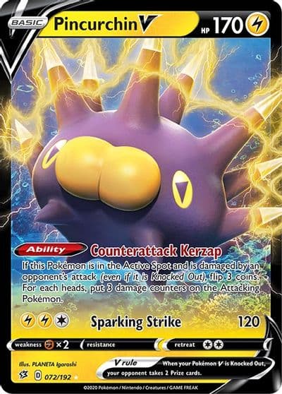 Pincurchin V SWSH02: Rebel Clash Pokemon card