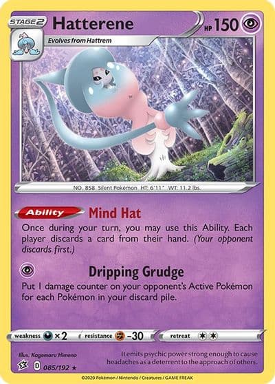 Hatterene SWSH02: Rebel Clash Pokemon card