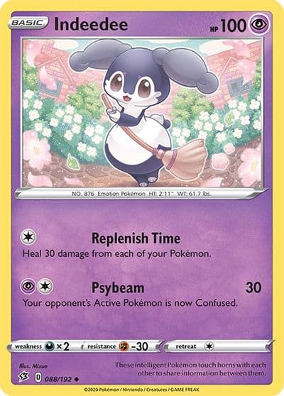 Indeedee SWSH02: Rebel Clash Pokemon card