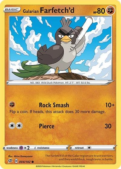 Galarian Farfetch'd SWSH02: Rebel Clash Pokemon card