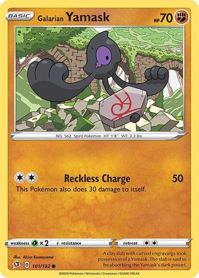 Galarian Yamask SWSH02: Rebel Clash Pokemon card