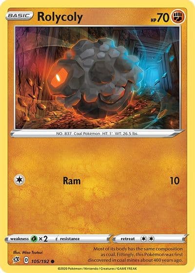 Rolycoly SWSH02: Rebel Clash Pokemon card