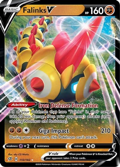 Falinks V SWSH02: Rebel Clash Pokemon card