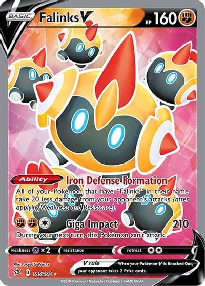 Falinks V (Full Art) SWSH02: Rebel Clash Pokemon card