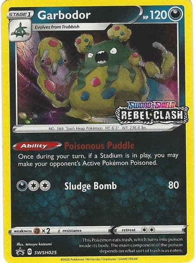 Garbodor - SWSH025 (Prerelease) SWSH: Sword & Shield Promo Cards Pokemon card