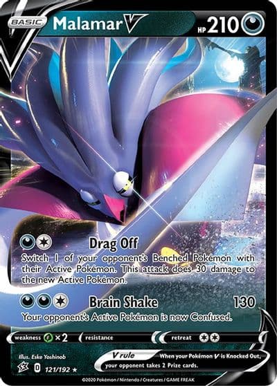 Malamar V SWSH02: Rebel Clash Pokemon card