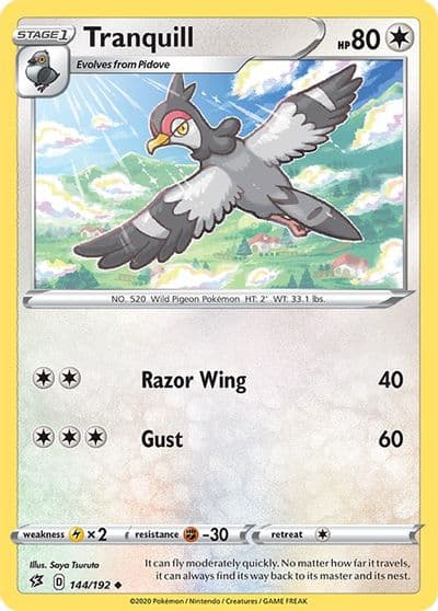 Tranquill SWSH02: Rebel Clash Pokemon card