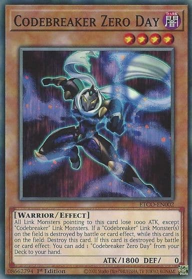 Codebreaker Zero Day Eternity Code Yu-Gi-Oh! card