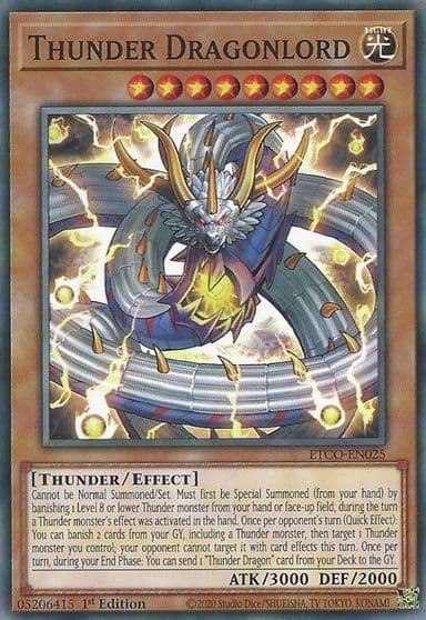 Thunder Dragonlord Eternity Code Yu-Gi-Oh! card