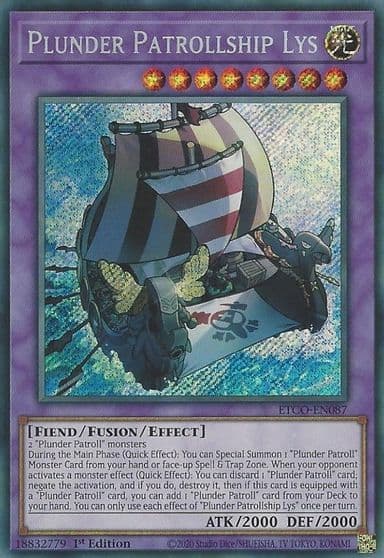 Plunder Patrollship Lys Eternity Code Yu-Gi-Oh! card