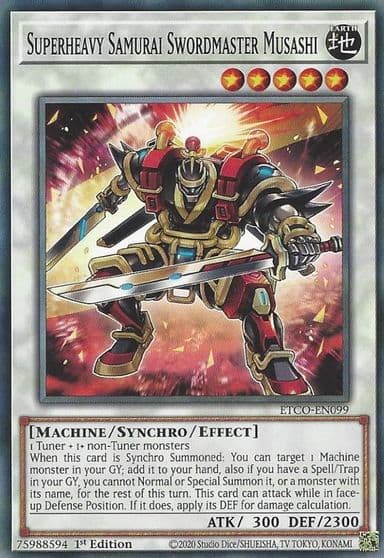 Superheavy Samurai Swordmaster Musashi Eternity Code Yu-Gi-Oh! card