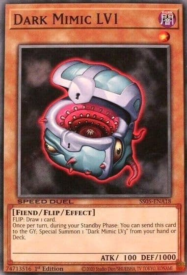 Dark Mimic LV1 Speed Duel Decks: Twisted Nightmares Yu-Gi-Oh! card