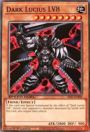 Dark Lucius LV8 Speed Duel Decks: Twisted Nightmares Yu-Gi-Oh! card