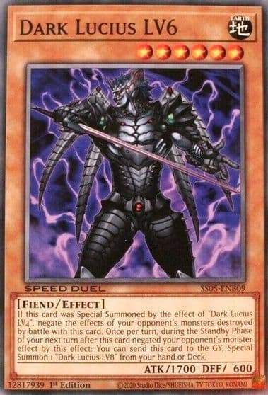 Dark Lucius LV6 Speed Duel Decks: Twisted Nightmares Yu-Gi-Oh! card