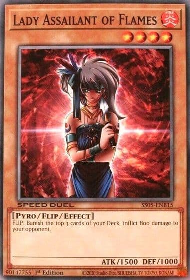 Lady Assailant of Flames Speed Duel Decks: Twisted Nightmares Yu-Gi-Oh! card
