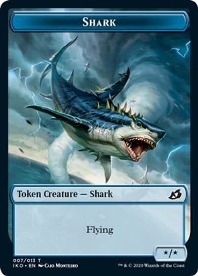 Shark Human Soldier 003 Double Sided Token Ikoria: Lair of Behemoths Magic card