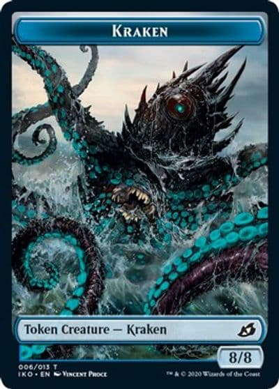 Kraken Human Soldier 003 Double Sided Token Ikoria: Lair of Behemoths Magic card