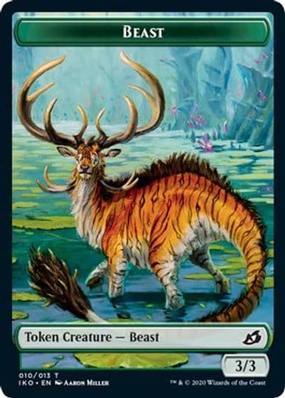 Beast Human Soldier 003 Double Sided Token Ikoria: Lair of Behemoths Magic card