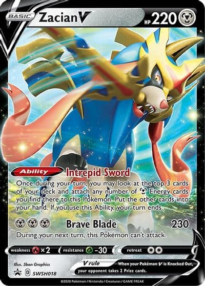 Zacian V - SWSH018 SWSH: Sword & Shield Promo Cards Pokemon card
