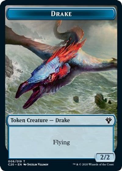 Drake Insect 018 Double Sided Token Commander 2020 Magic card